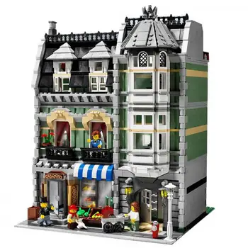 

Green Grocer City Street view 15008 compatible 10185 Model Building Kits Block Bricks Educational toy for kids