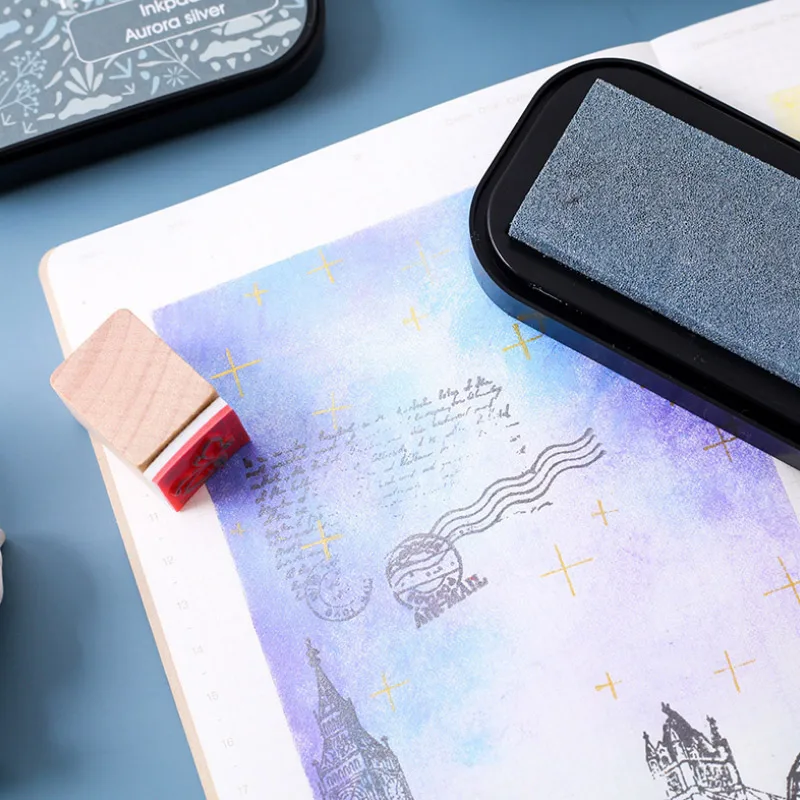 Stamp Sealing Decoration Office Accessories Multifunction Vintage Crafts DIY Scrapbooking Ink pad 12 Colors Non-Toxic Nice Gift