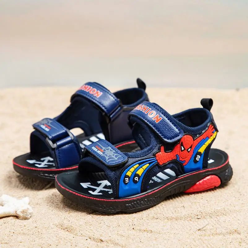 

2020 Summer Boys Shoes For Kids Sandals Spiderman Casual Non-slip Rubber Beach Children Sandal Soft Baby Boy Sadalia Infantil