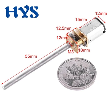 

Mini Gear Motor Shaft Screw Thread Length M3 55mm Electric DC 3V 6V 12V Motors 15 -1000rpm Speed Reductor 12 Volt 6 V Moter N20