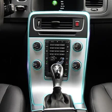 Против царапин Автомобильная центральная консоль панель управления Комплект внутренняя отделка защитная пленка наклейка для Volvo v60- аксессуары