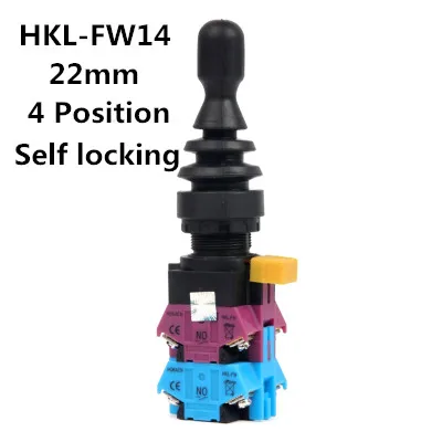 22mm Joystick Switch Momentary 4 position 4NO self Latching Spring Return Wobble Stick Monolever Rocker Cross Switch HKL-FW