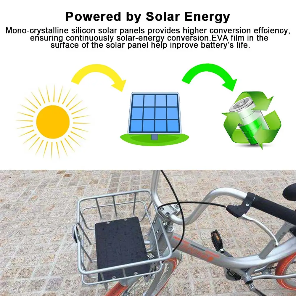 solar powered bike lock