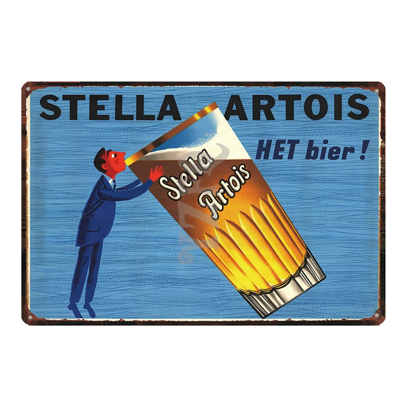 Бельгийское пиво оловянный знак потертый шик доска металлические тарелки для настенного искусства дома кухни Винтажные Украшения Ресторана 30X20 см DU-3262A - Цвет: DU-3271