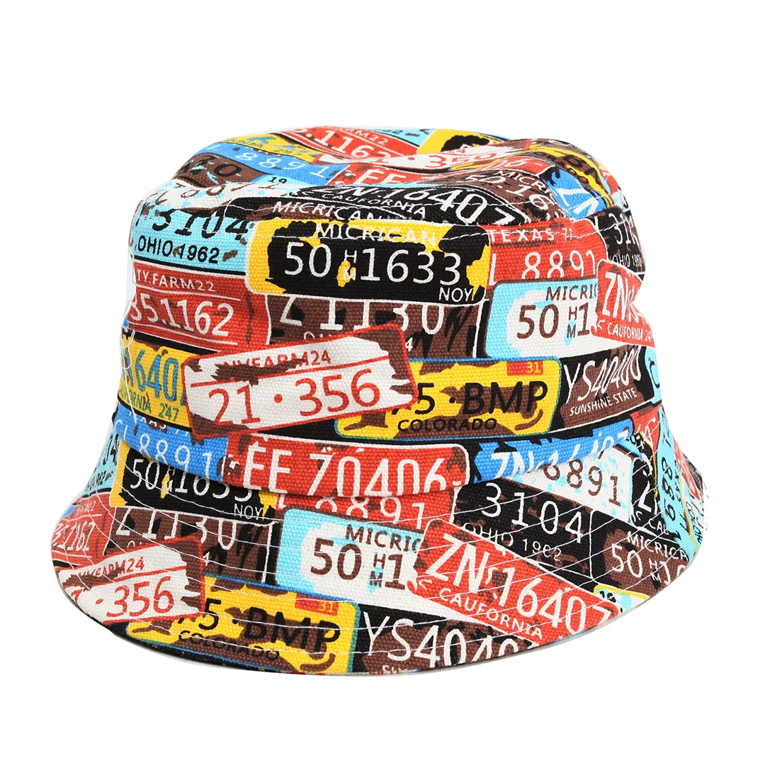 Children Cute Bucket Hat Cotton Print 