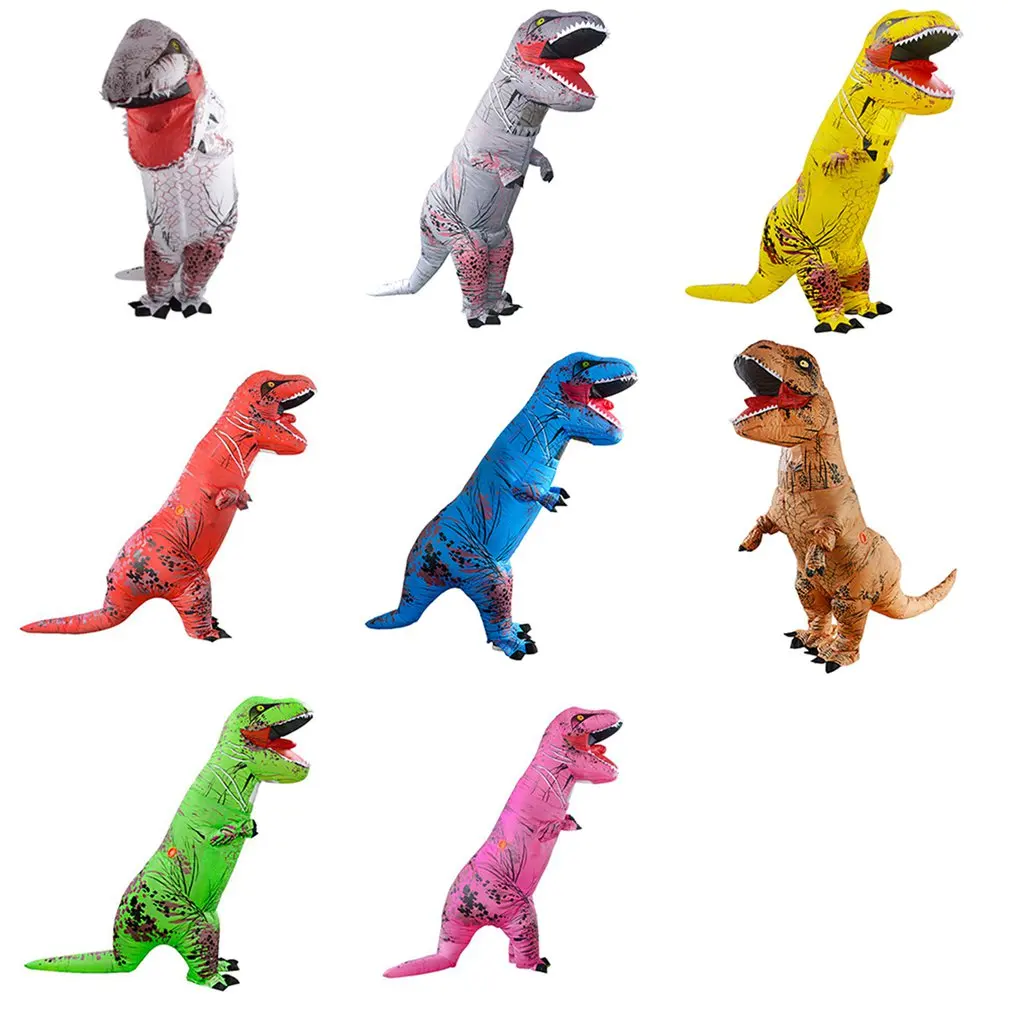 Забавный надувной костюм динозавра на Хэллоуин тираннозавра одежда для