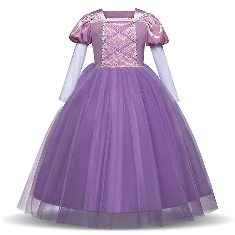 Girls Princess Dresses Lace Kids Girl Dress Princess Embroidery Pageant Gown Party Bridesmaid Dress #4N28 (8)