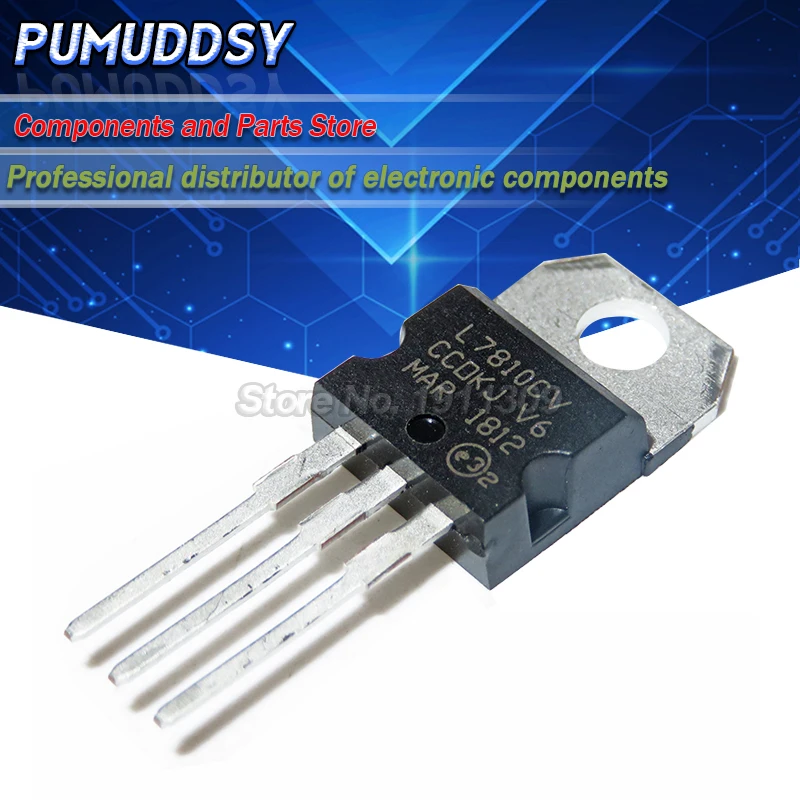 Регулятор напряжения L7810CV TO220 L7810 TO-220 7810 LM7810 MC7810 новый IC 10 шт. | Электронные