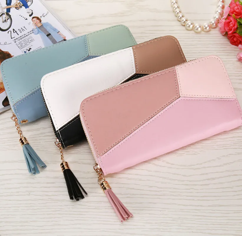 

JIULIN woman wallet small with pocket women wallets leather zipper long women's coin female holder purse cartera mujer 2019 hot