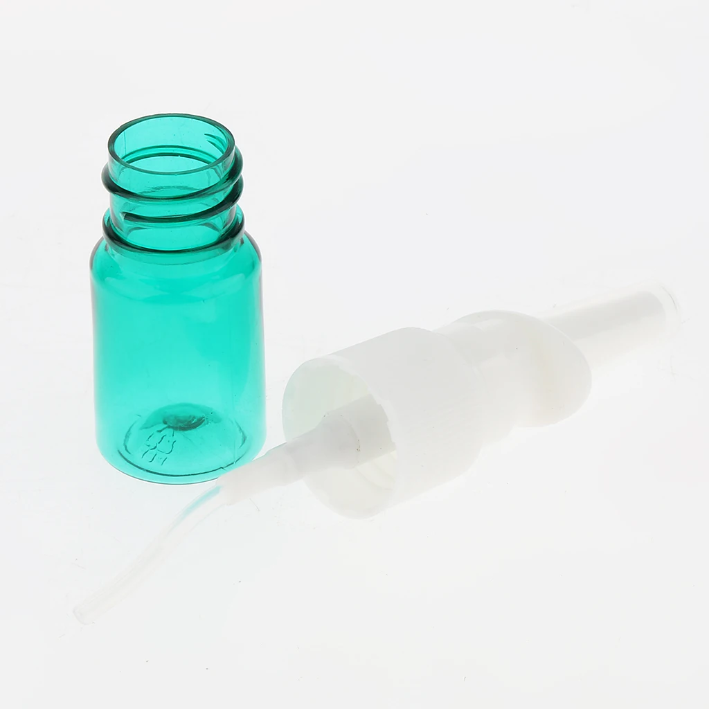 20Pcs Empty Nasal Spray Bottle Amber Glass Fine Mist Vials Sterile Nasal Sprayer for Makeup Water Perfumes Essential Oils 5ml