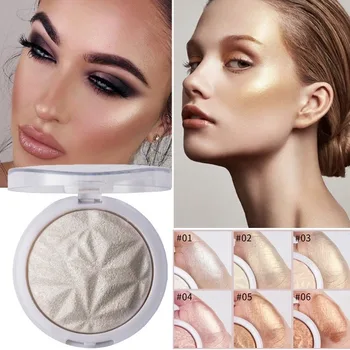

6 Colors Highlight Powder Bronzer Powder High light Powder Makeup Professional Brightening Facial Contour Gloss Shimmer Powder
