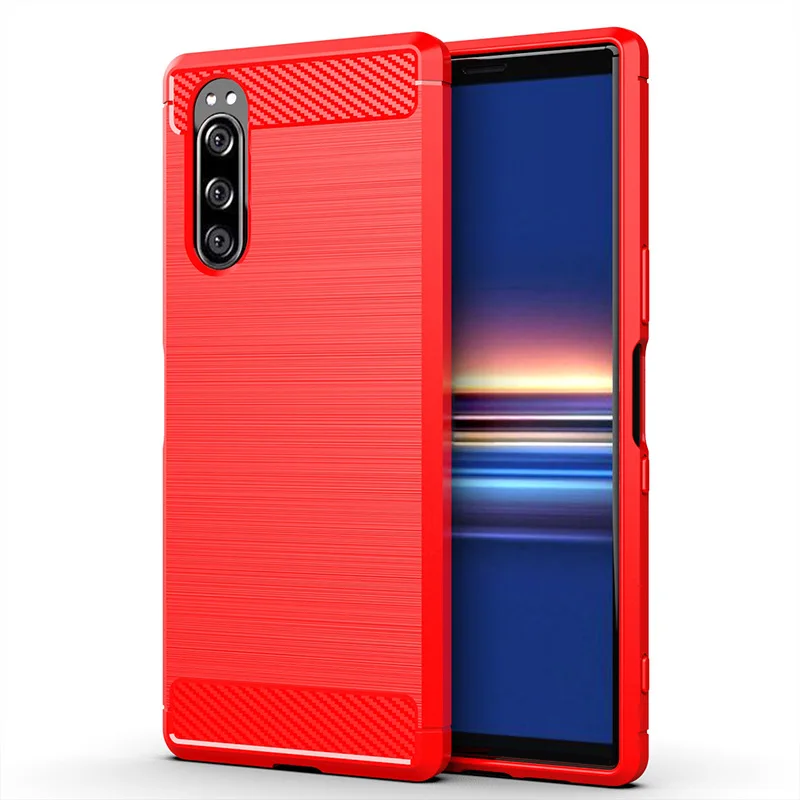 Для Xperia 5 чехол из мягкого углеродного волокна противоударный чехол бампер полная Защита силиконовый чехол для sony Xperia 5