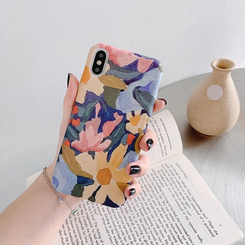 Роскошный чехол GIMFUN в стиле ретро с цветочным рисунком для Iphone 11 Pro Max жесткий