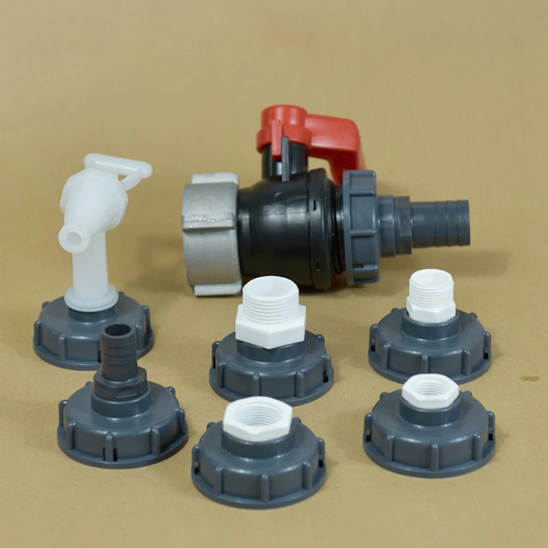 IBC Tote Tank Drain Adapter Spout Fittings Replacement Garden Irrigation Switch