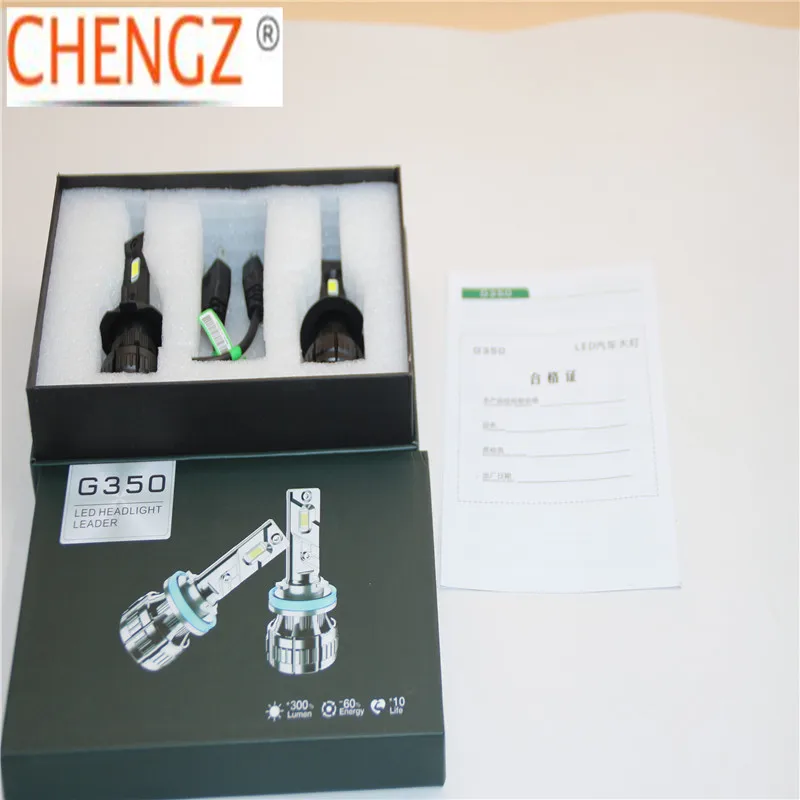 10 комплектов G350 Автомобильные светодиодные фары H4 H7 H1 H11 9005 HB3 9006 HB4 50 Вт 12 В 4800лм ZES