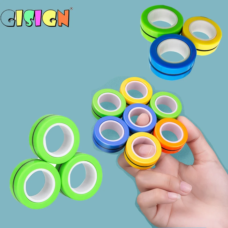 

Fingears Magnetic Ring Bracelet Trick Spinner Finger Game Relief Magic Prop Tool For Autism Adhd Anxiety Focus Decompression Toy