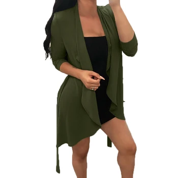 

2019 Fashionable Long Cardigans For Women Go With A Stylish Trench Coat Casual Style with Diggings Jeans Slacks New Arrival