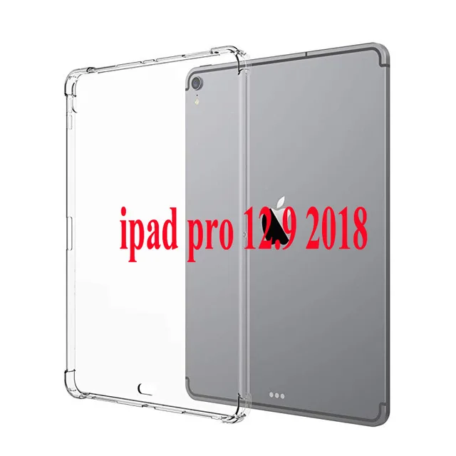 TPU Ультратонкий чехол из искусственной кожи для Apple iPad Pro 12,9 Funda Smart Cover для iPad 12,9 дюймов чехол с поддержкой зарядки+ пленка+ ручка - Цвет: TPU