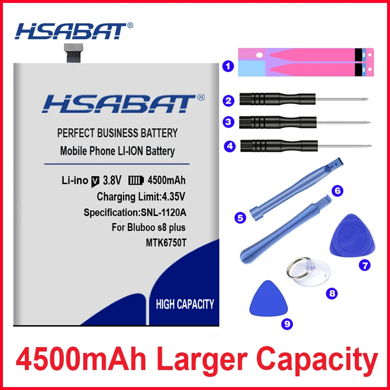 HSABAT 0 цикла 4500 мА/ч Батарея для Bluboo S8 плюс высокое качество мобильного телефона