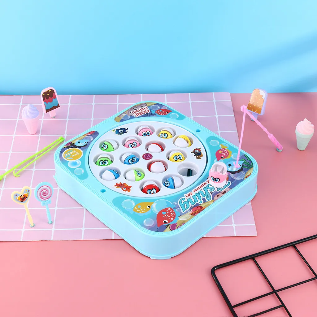 Обучающие игрушки для детей, забавные обучающие игрушки для детей, милый интеллектуальный инструмент для рыбалки, автоматическая музыкальная игрушечная Рыбалка W827