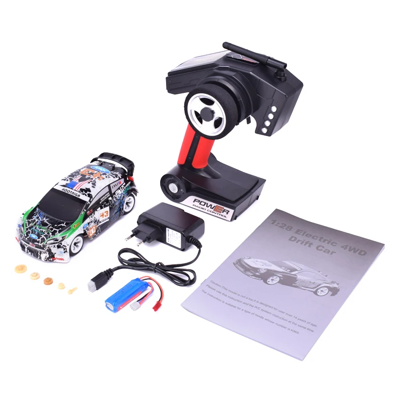 Wltoys K989 RC автомобиль 1:28 четырехколесный 4WD привод внедорожный 2,4G пульт дистанционного управления сплав шасси 30 км высокоскоростные детские игрушки