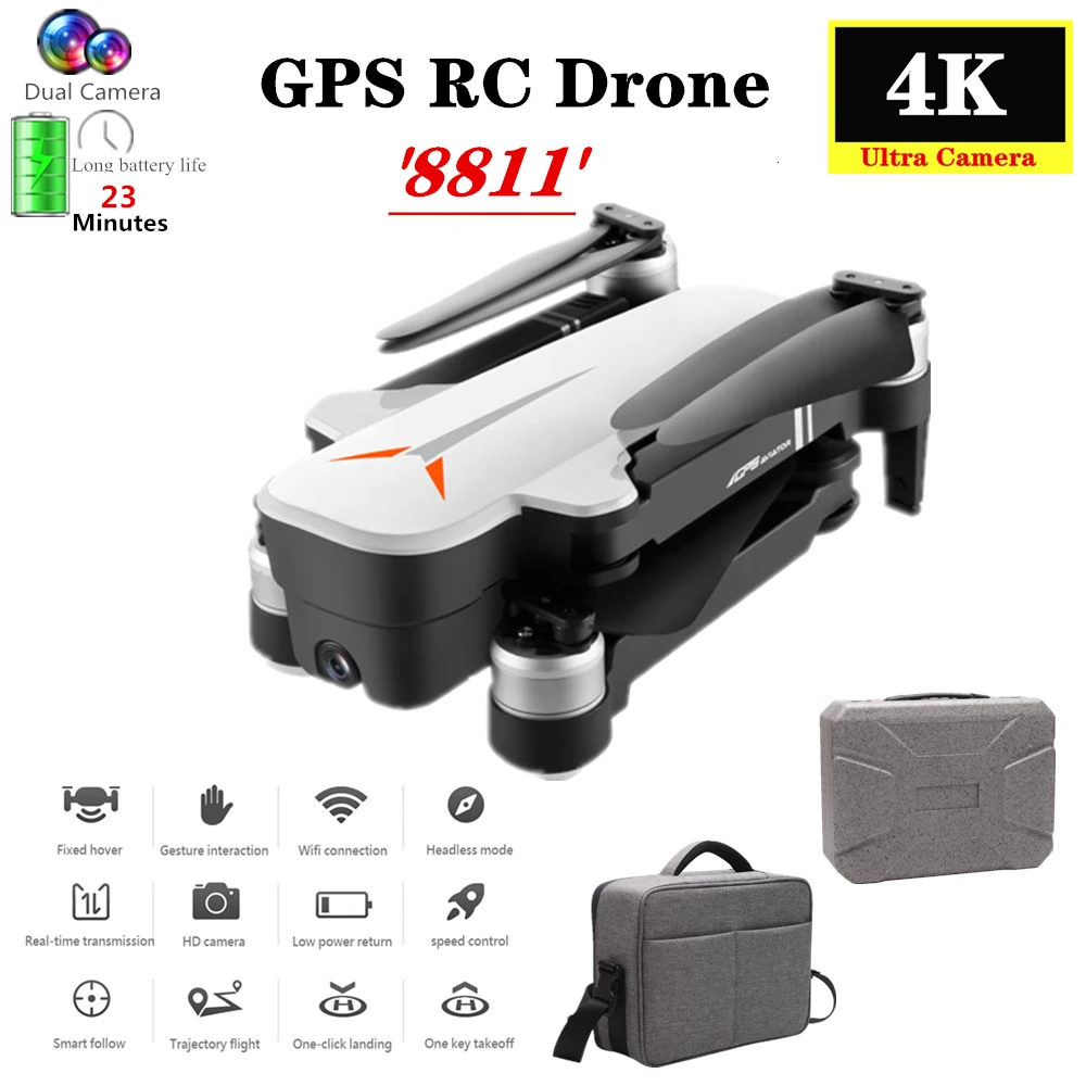 GPS RC Drone mit 5G Wifi 4K HD Dual Kamera Optischen Fluss Folgen Geste Selfie Quadcopter Flug 23 minuten Eders VS F11 B4W SG906 GPS RC Drone mit 5G Wifi 4K HD Dual Kamera Optischen Fluss Folgen Geste Selfie Quadcopter Flug 23 minuten Eders VS F11 B4W SG906