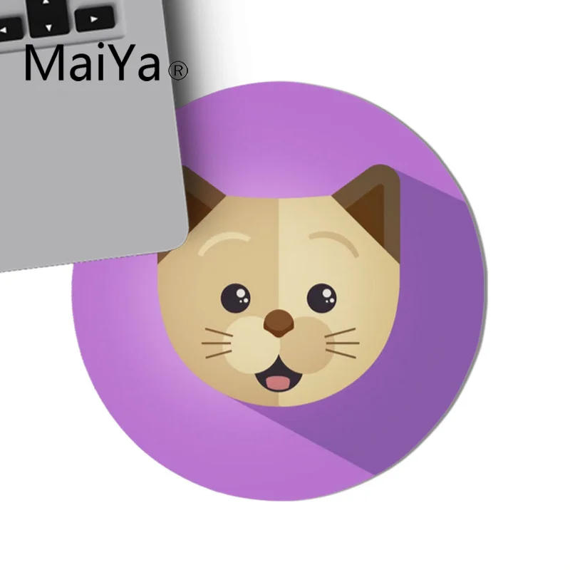 Maiya винтажные крутые Мультяшные круглые животные кошка динозавр коврики для мыши геймер коврики для мыши игровой коврик для мыши для ПК ноутбук