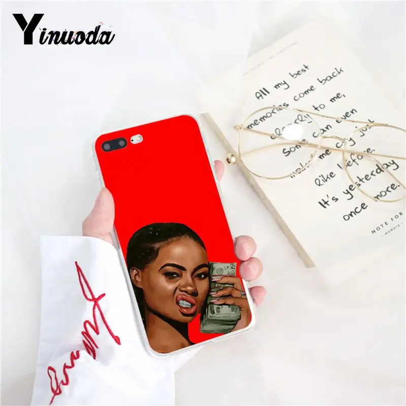 Funny Black Head Girl Make Money Not Friends Women Candy Red