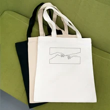 Создание линии рук Искусство Холст хлопок простой мультфильм печати большая сумка для покупок девушки сплошной цвет жизнь повседневная Pacakge ручная сумка