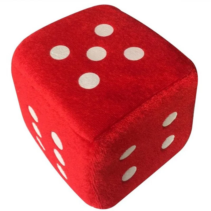 

10cm Pet Dog Plush Dice Toy Food Dispenser Treat Puzzle Toy For Puppy Dog Intelligence Training Toy Food Leaking Playing Plush