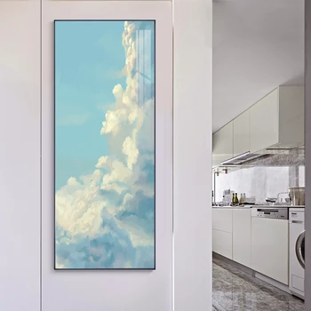 

Nordic Clouds Canvas Painting Poster Print Blue sky Wall Art Picture For LivingRoom Bedroom Aisle Entrance Home Decor Minimalist