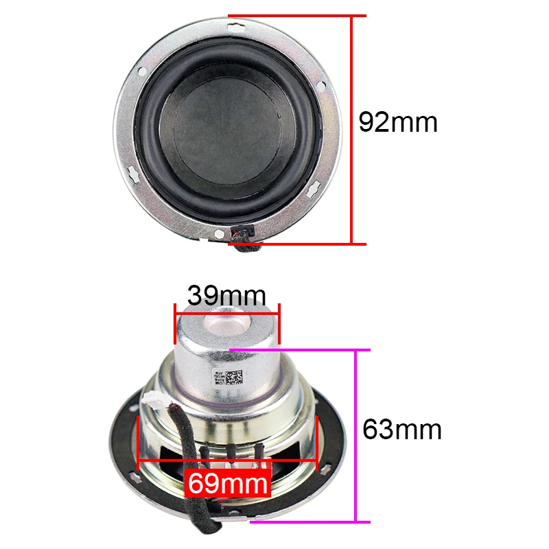 GHXAMP 3.5 Inch 92mm Woofer Speaker Neodymium