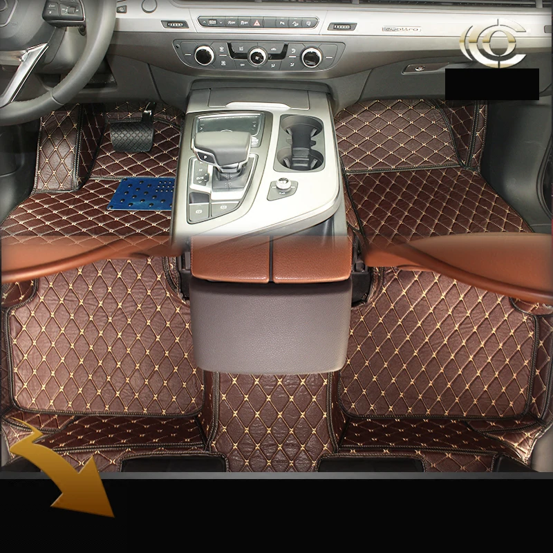 Lsrtw2017 волокна кожи для автомобильных ковриков для audi Q7 q8 2007- 2010 2011 2012 2013 rs q7