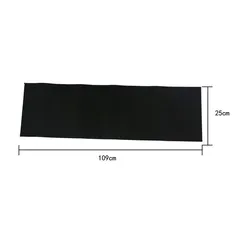 Enhanced Grip Waterproof Skateboard Deck Tape - Durable Sandpaper, 110x25cm (Black)