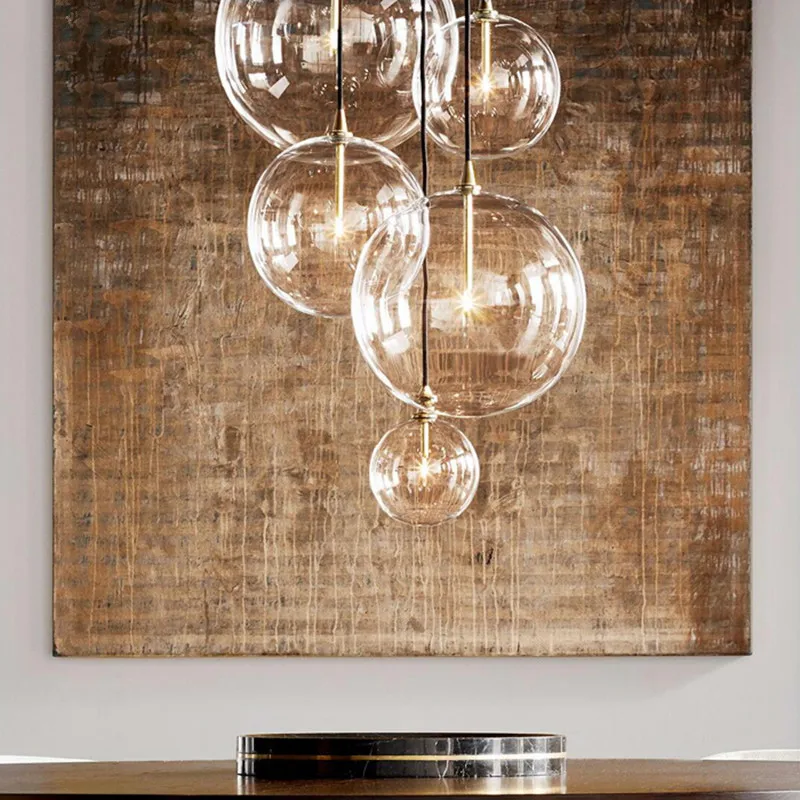 1 светильник с прозрачным стеклянным шаром светодиодные светильники G4 подвесные