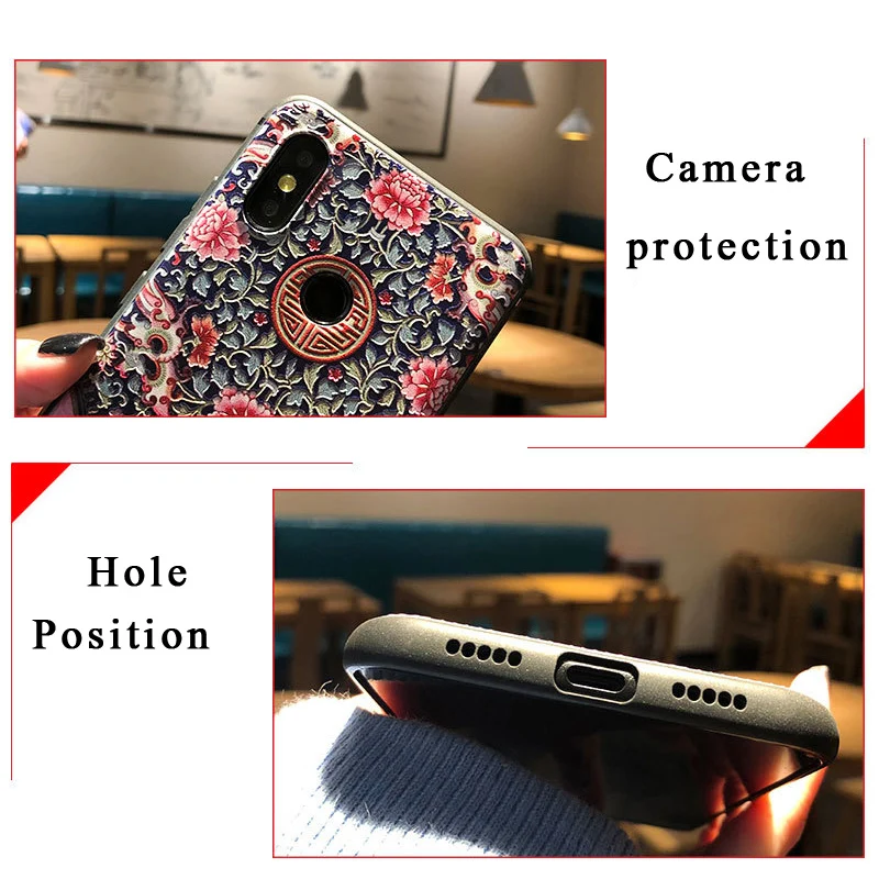 Чехол с 3D Цветочным Тиснением для Xiaomi Mi 10T 10 Ultra Pro 9 8 Lite Mix 3 2S Redmi K30 K20 Note 9S POCO X2 мягкий