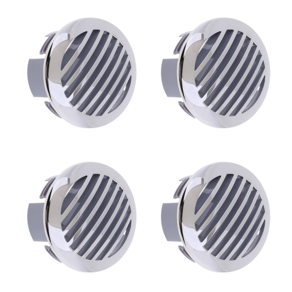 4x RV Marine Boat 3" (76mm) Stainless Steel Curved Clad Airflow Air Flow Vent 81932SS HPMarine