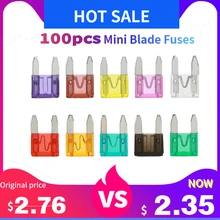 100 шт. мини-плавкие предохранители для автомобиля, грузовика, набор предохранителей 3A 5A 7.5A 10A 15A 20A 25A 30A 35A 40A для автомобиля, грузовика