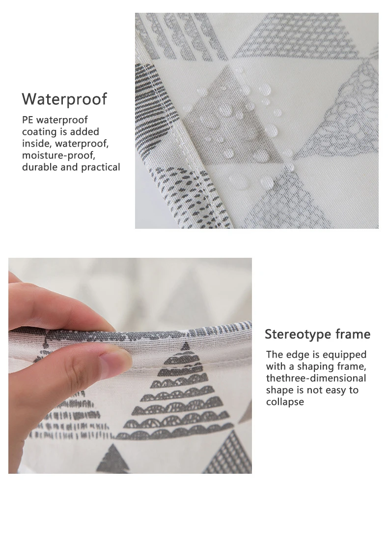 Large Capacity Foldable Laundry Basket Art Waterproof Children's Toy Basket Tunic Dirty Debris Multifunction Storage Basket