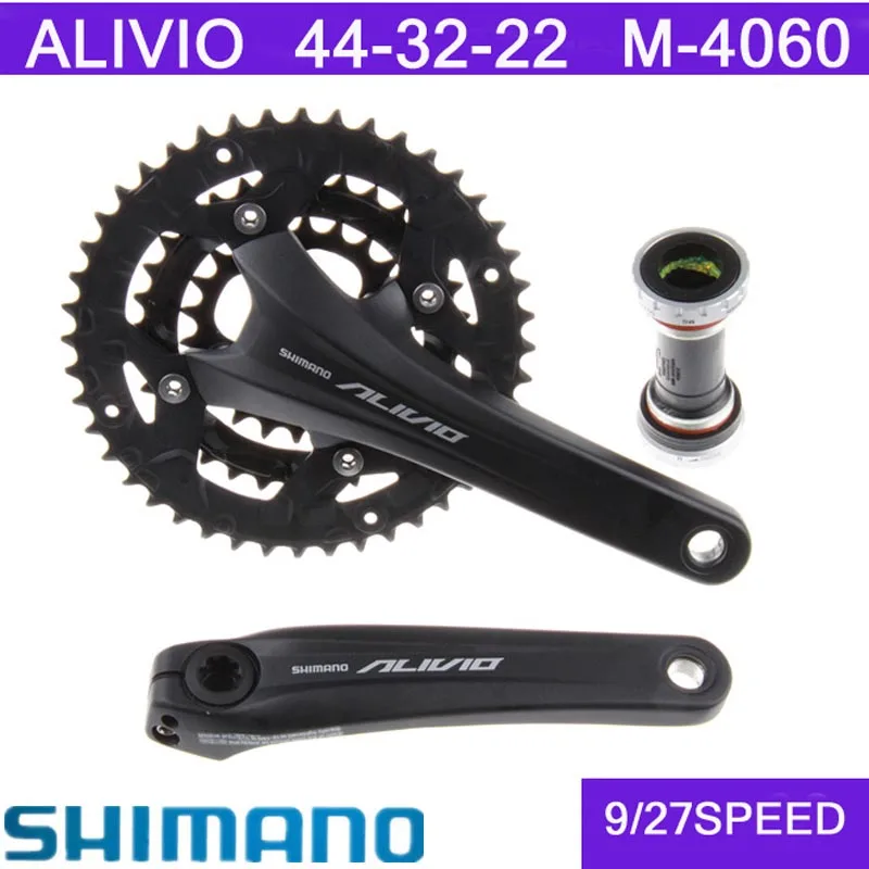 SHIMANO DEORE ALIVIO FC M4060 27S Запчасти для велосипеда горный велосипед Звездочка Рукоятка