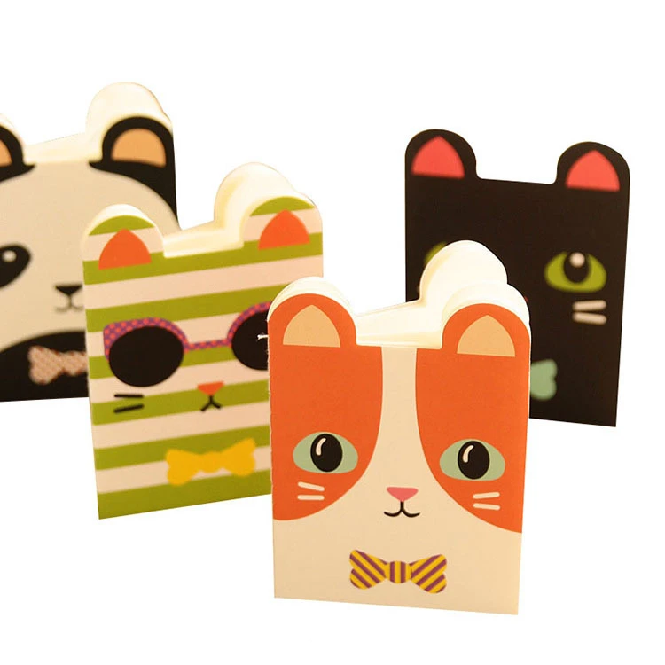 Мини милые Kawaii тетрадь для дневника выстроились бумажный блокнот Детские Канцелярские принадлежности Школьные офисные принадлежности подарок халява Черный кот панда