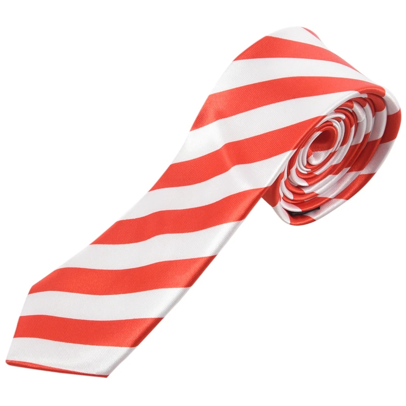 Мужской модный Повседневный тонкий узкий галстук формальный галстук для свадебной вечеринки #11 (красный + белый широкий полосы)