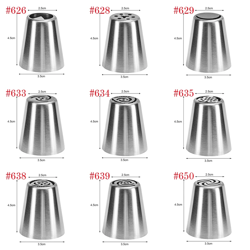 SEAAN 27 стиль русский тюльпан обледенение трубопроводов сопла из нержавеющей стали цветок крем Кондитерские насадки кекс украшения торта инструменты