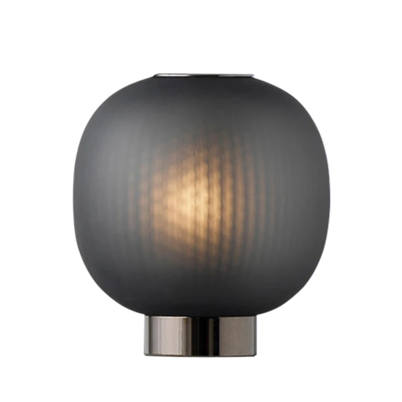 

Modern New Glass Table Lamp Smoke Glass Table Light E27 LED Reading Light Black or White Glass Shade Decoration Lighting