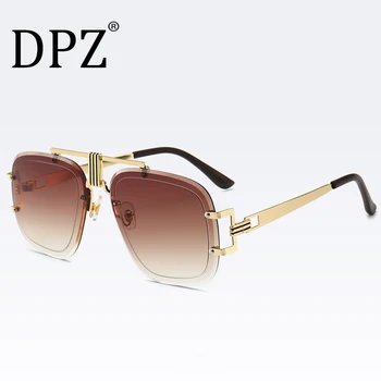

New 2020 brand design personality frameless men's sunglasses trendy women's wild street shot sunglasses Oculos De Sol