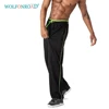 WOLFONROAD-Pantalones deportivos de tela de malla transpirable para hombre, pantalones de chándal para gimnasio, Fitness, Yoga, correr, informales ► Foto 2/6