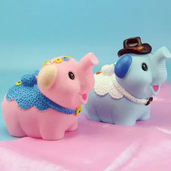 

Cute Elephant Money Pot Piggy Bank Coin Animal House Decoration Coins Money Children Birthday Gift Jixiang Ruyi Resin Piggy Bank