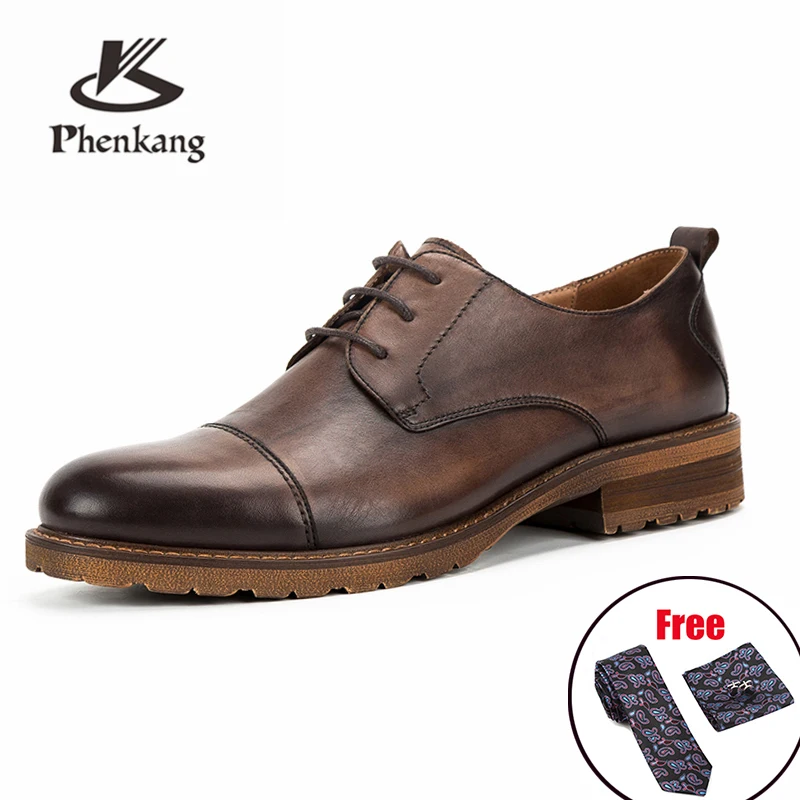 Mens formal shoes Genuine leather oxford shoes for men dressing wedding men's brogues office shoes lace up male men shoes 2020
