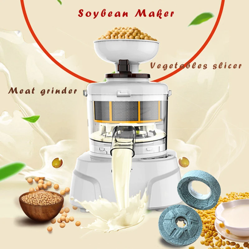 

Household Soybean Milk Maker Multifunction Meat Grinder Health Corn Juice Extractor Squeezer Four Mill Vegetable Silcer