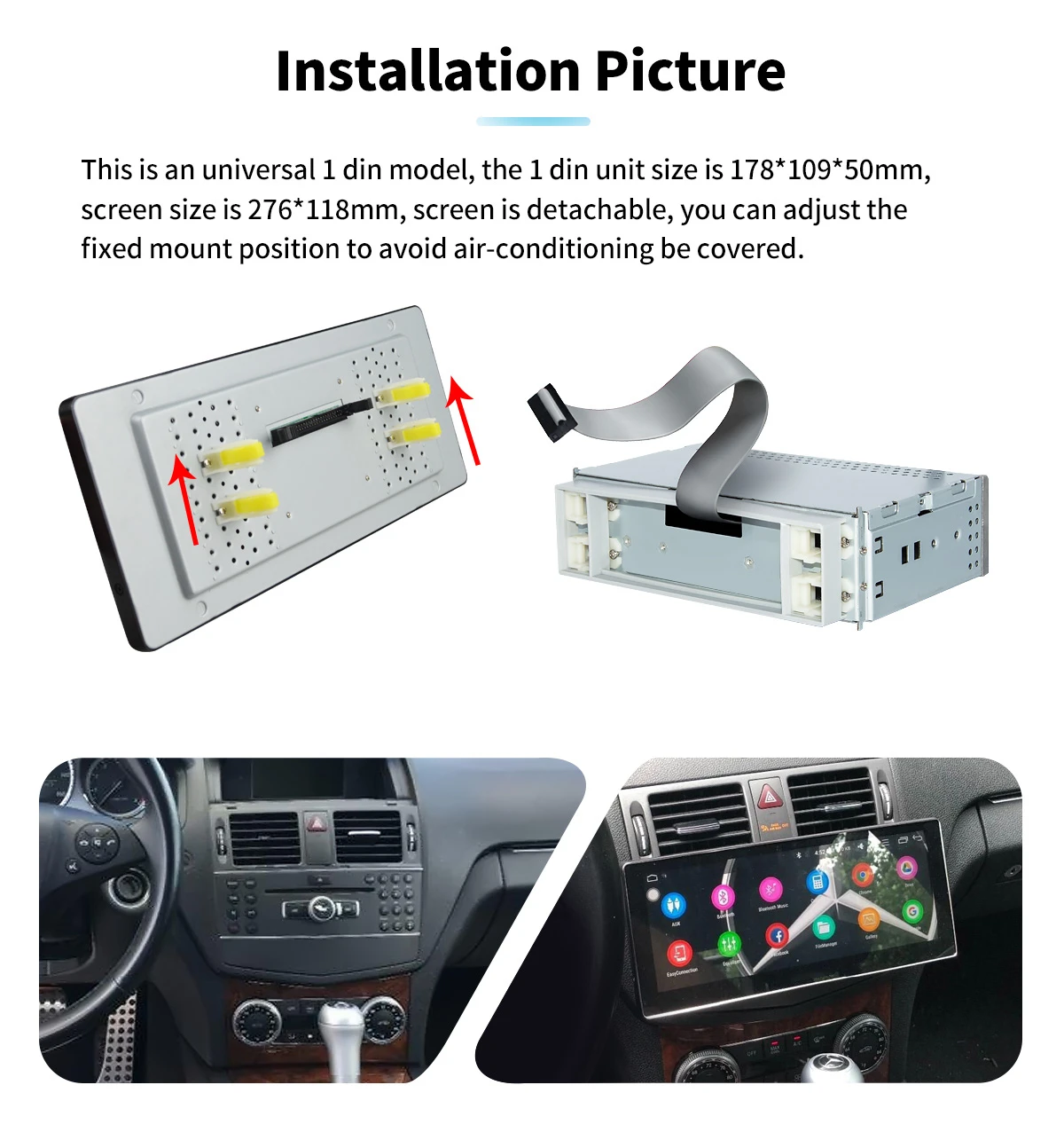 Sale Android 8.1 10.25" 1Din Stereo Car Radio Multimedia Audio Player 1280*480 GPS Navi Glonass DAB Mirror Link  Subwoofer DSP 4G SIM 6